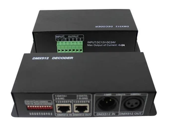 12pcs/lot 4CH DC12-24V RGBW DMX 512 Decodor CONDUS DMX512 Decodor RGB 4 Canale RGBW Controler DC 12-24V Aluminiu
