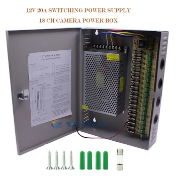 12V 20A comutare de alimentare 18 ch camera de putere cutie de lumină led-uri de monitorizare dedicat alimentare 110V sau 220VAC