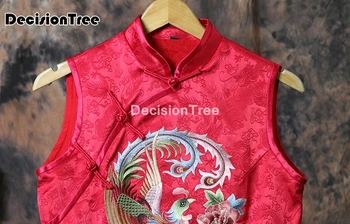 2021 broderie qipao epocă fără mâneci vestă scurtă uza haina dragon broderie flori femei topuri vesta feminino
