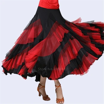 2021 Femei Costum De Dans Flamenco Vals De Bal Dans Fusta Clasică De Concurență Practică Stratificat Leagăn Mare Spaniolă Fuste