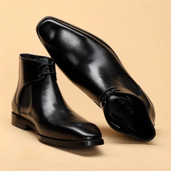 2021 Toamna și Iarna Noi Afaceri de Moda Casual din Piele Pu Pantofi Bărbați Dantela-up Toate-meci de Piele Căptușite Pantofi pentru Bărbați ZZ327