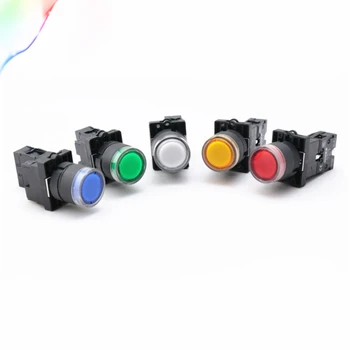 22mm Rotund semnalizator XB2-EW3361 EW3362 cu lumina LED-uri 1 NR 24V/AC220V/AC380V Verde,Rosu,Galben,Albastru