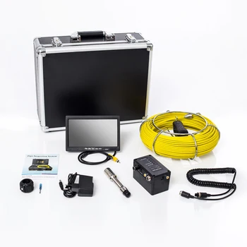 23mm Obiectiv Industrial Endoscop 20M Cablu din fibra de sticla de 7 inch LCD Cu 12Pcs Lumini cu LED-uri Impermeabil Inspecție Țeavă Sistem Video