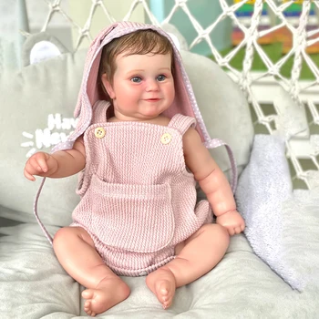 50Cm Renăscut Baby Doll Corp Plin de Silicon Maddie Fata de Copil Papusa Handmade cu Rădăcini de Păr