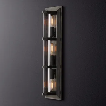 American Retro Industrial LED Tranșee de Perete pentru Dormitor Nordic Moderne Noptieră Lampa de Perete Culoar de Studiu Oglindă Home Deco Hanglamp