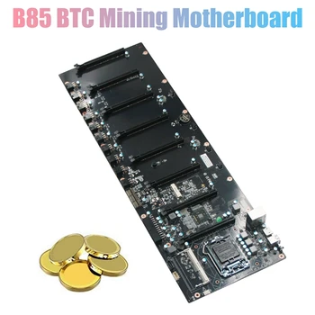 B85 BTC Mining Placa de baza memorie RAM DDR3, Socket 8XPCIE X16 Suport pentru LGA1150 4 I3 I5 I7/Pentium/Celeron CPU pentru ETH