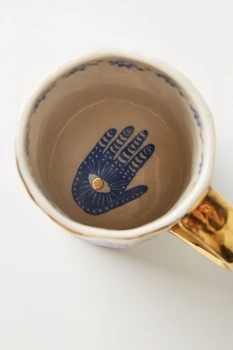Ceramica Ochi-Mana Căni și Farfurii de Aur Rim Decorative Bucătărie Acasă Tacamuri Personalizate de Cafea Cesti de Ceai lucrate Manual Cadouri Creative