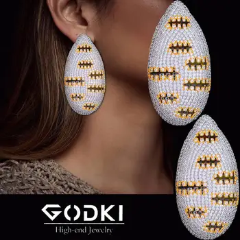 GODKI Exclusiv MAXI Mingea Legăna Cercei Pentru Femeile Nunta PUPA Design Cubic Zirconia DUBAI Mireasa Cercei Bijuterii Accesorii
