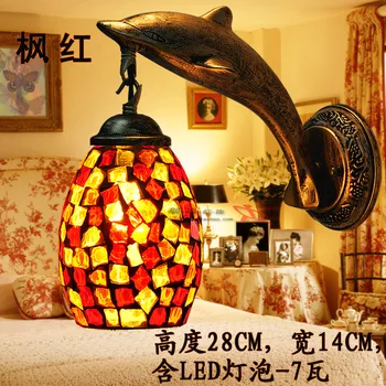 Lampa de perete retro Europene de personalitate bar Japonez lampa Mediteraneene față de oglindă lampă de noptieră dormitor lamp lampă de perete