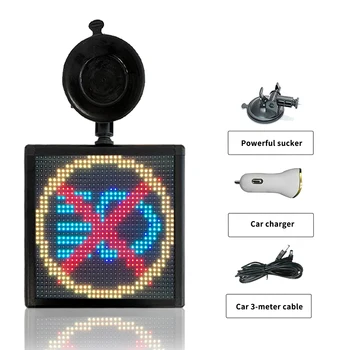 LED-uri auto de Afișare APP Controlate LED Display Ecran Vehicul Emoticon Displayer Pixel de Imagine pentru Autoturisme Indicație Emoții Display