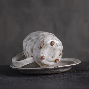 LUWU ceramice ceașcă de cafea cu farfurioare chineză cafea cani de ceai drinkware