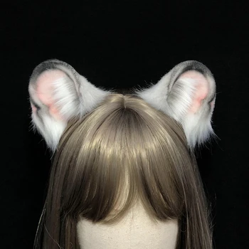 Mîna De Lucru Mouse-Ul Urechi Hairhoop Animal Cosplay Prop Gri Negru Culoare Pălării De Cosplay Joc Petrecere De Halloween