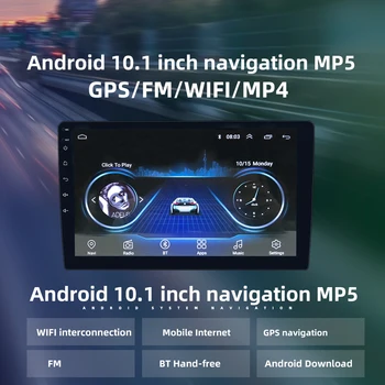 Noi 2 Din 10.1 Inch HD ecran tactil Android 8.1 MP5 Player Cu Camera din Spate GPS/WIFI/Bluetooth/ Mirror link radio auto