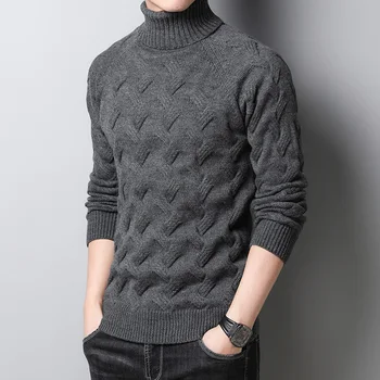 Pulover guler Barbati tendință Slim 2021 nou toamna și iarna moda pulovere groase zde1789