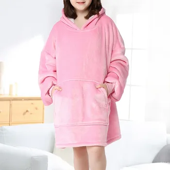 Pulover TV Homewear Hanorace Pătură pentru Fată Băiat Lână Cald Pijama Moale Flanel Pătură de Iarnă de Pluș Pături de Lână cu Glugă