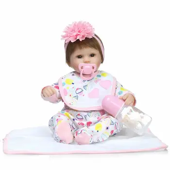 Renăscut Baby Doll Silicon Moale Vinil 18Inch 42cm Minunat Realiste Fată Copil Drăguț Jucărie Haine Papusa Frumoasa