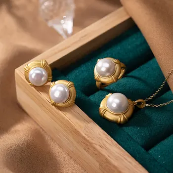 S925 argint placat cu aur perla naturala Grace de lux la prețuri accesibile pentru femei de moda ureche știfturi de deschidere inele pandantive