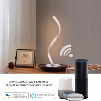 Smart LED-uri Lampa de Birou Silicon Bandă Spirală de Lumini Decorative Control Vocal Lumina de Noapte Tuya/Viața inteligentă Tabelul Lumina Casa si gradina
