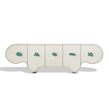 Stil Italian Jurnal De Mese De Depozitare Din Partea Cabinetului De Lux Lumina Artă Postmodernă Design Minimalist Villa Perete Cabinet De Stocare