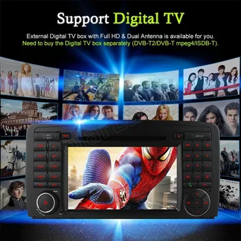 Suport camera din spate Android 6.0 Masina DVD Player cu GPS Radio pentru B-ENZ R C/lass W251 R280 R300 R320 R350 R500