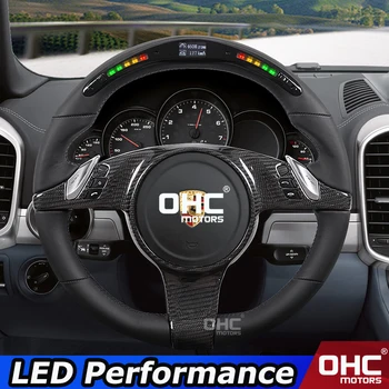 Real Fibra de Carbon LED Volan Compatibil pentru Porsche Macan și Cayenne, Panamera 911